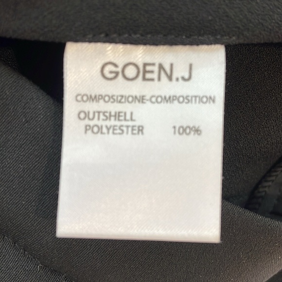 GOEN J. Black Trouser Pantss Size 4 Small Layer Look With High Leg Side Slit EUC - Picture 9 of 10